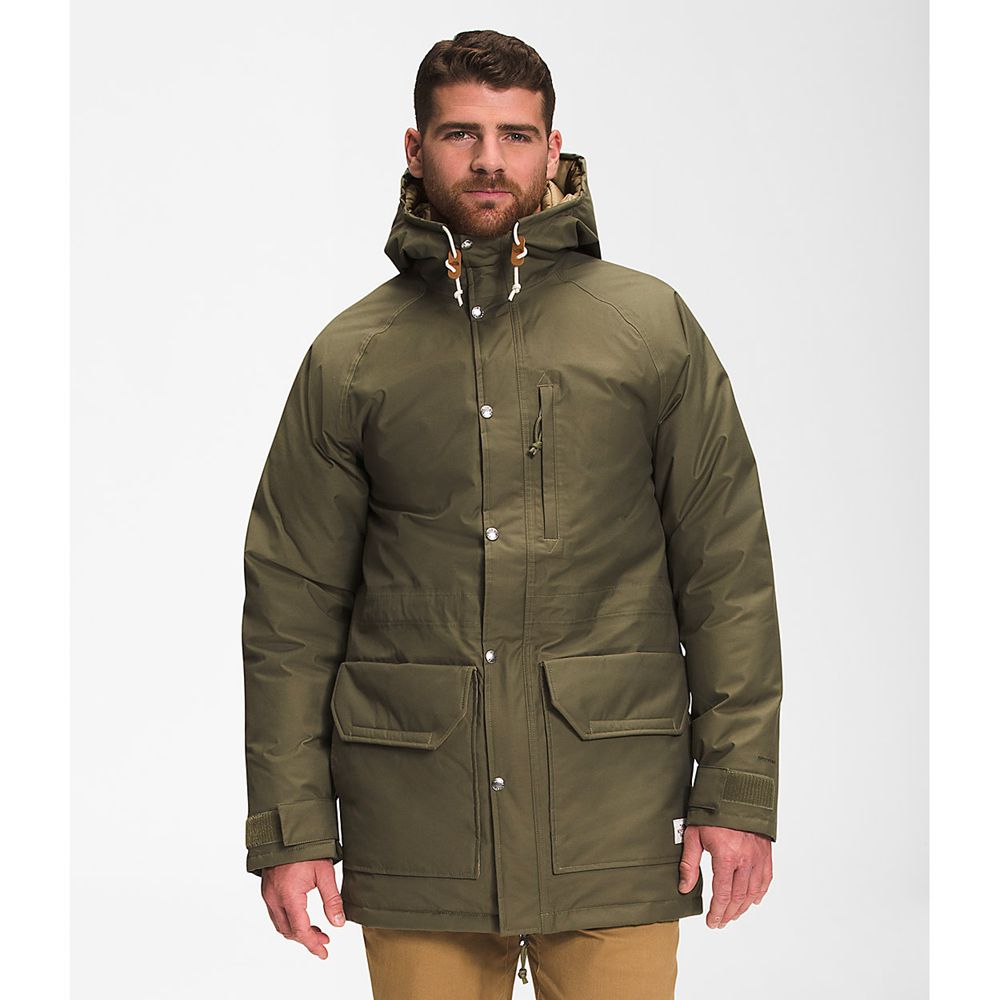 The North Face Parka Mens Australia - The North Face Snow Olive Green Snow (GHV-427913)